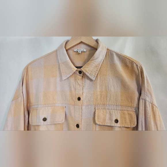 White Birch Womens Shacket Top Size M‎ Plaid Skater Grunge Punk Indie Sleeze - Picture 7 of 7